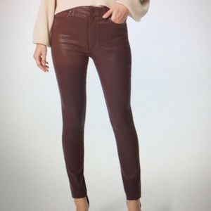Joes jeans faux grey leather pants
